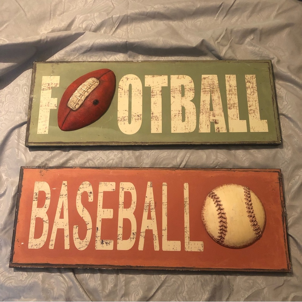 Football/Baseball Wall Art